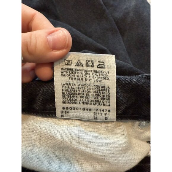 Wrangler Mens Authentic Black Jeans Size 38x32 5 Pocket Straight Leg - Picture 8 of 8